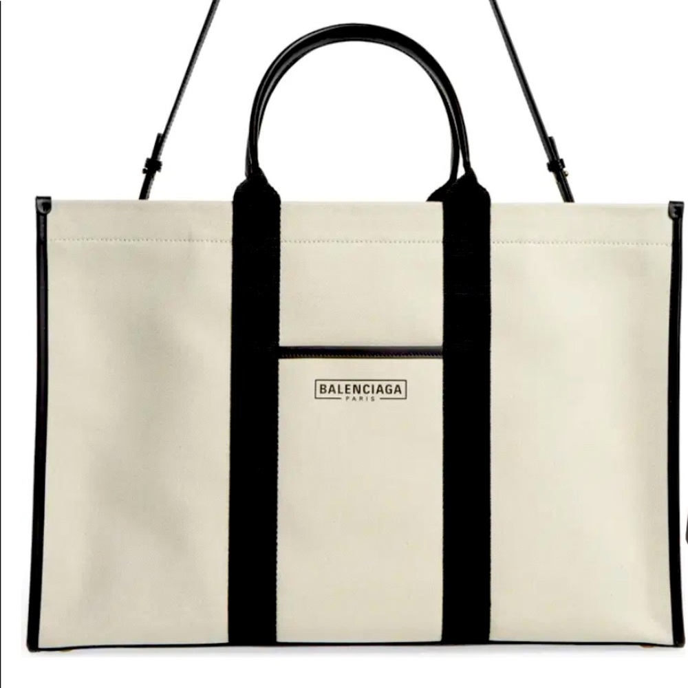 BALENCIAGA Large Organic Cotton Canvas Tote